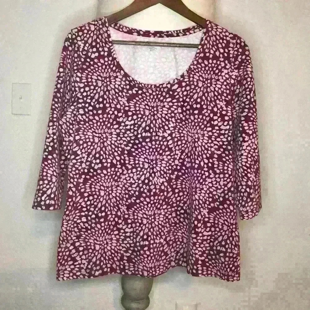 Madison Organics 3/4 sleeve‎ top Sz L